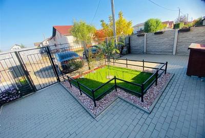 Duplex mobilat utilat - zona excelenta - teren 350 mp - curte amenajata - toate - 2