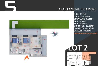 3 camere decomandat/gradina Pallady - 6