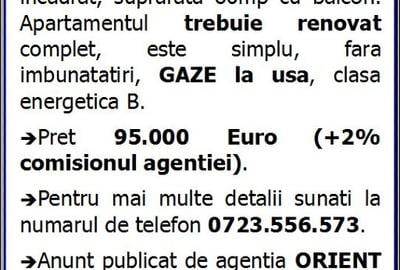 Apartament cu 3 camere semidecomandat în Tomis III - 3