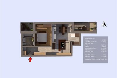 Valea Oltului, bloc 2020, 2 camere, 46 mpu, 2 terase, 3/3, zona case - 1