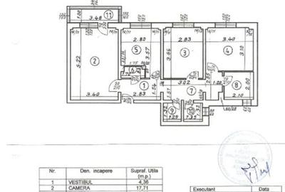 Apartament cu 3 camere decomandat în Tineretului