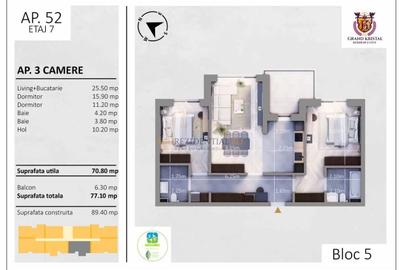 Apartament 3 camere, mutare rapida, The Grand Kristal Residence - 19