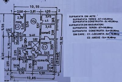 Casă cu 3 camere cu Teren 150 Mp în Trocadero
