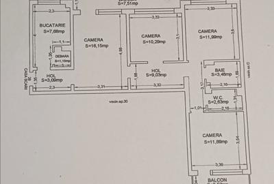 Apartament cu 4 camere semidecomandat, mobilat în City Park Mall - 3
