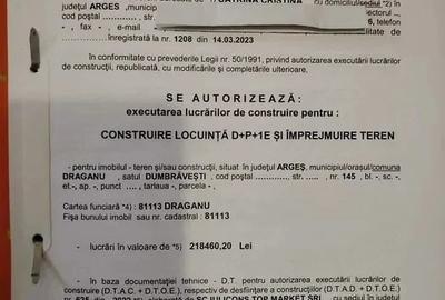 Teren de 1183 mp, în Drăganu - 2