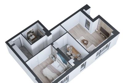 Apartament 2CD bloc  autorizat in  constructie  COD 152245 - 2