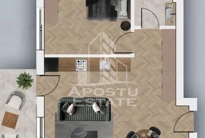 Apartament cu 2 camere semidecomandat în Chișoda - 1