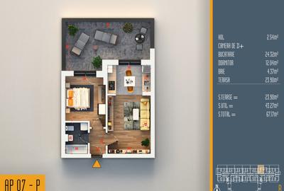 Neofort 84 - STUDIO, incalzire pardoseala,ideal  investitie, bloc nou Titan - 12