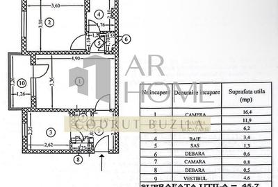 Apartament cu 2 camere semidecomandat în Nord