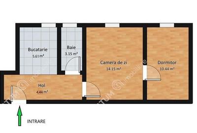 Apartament renovat cu 2 camere la etajul 1 zona Mihai Viteazu Sibiu - 7