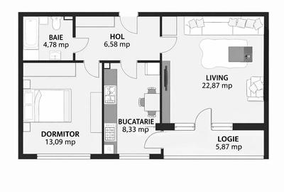 Apartament cu 2 camere decomandat în 1 Decembrie 1918 - 6