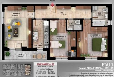 Apartament 3 camere gata de mutat bloc premium Theodor Pallady - 3