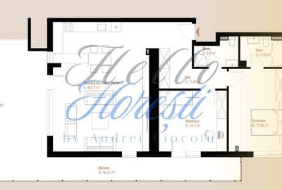 Apartament cu 3 camere în Florești