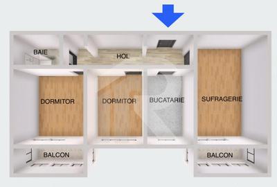 Apartament cu 3 camere decomandat în Lacul Tei