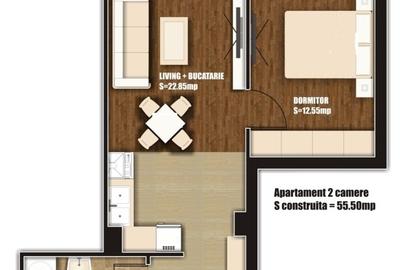 Proprietar 2 camere, metrou,  centrala term. AC, mobilat-utilat (excl agentie) - 1