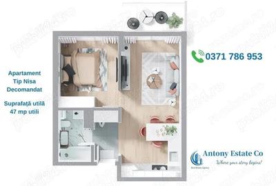 Apartament cu 2 camere decomandat în Nufărul - 10