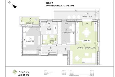 Apartament 3 camere în TODI 2 - 7