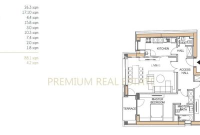 Apartament MODERN 2 dormitoare, finisaje lux, mobilat, 2 parcari, terasa Apartament MODERN 2 dormitoare, finisaje lux, mobilat, 2 parcari, terasa - 16
