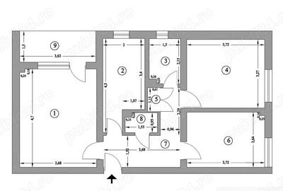 Vand apartament cu 3 camere + balcon - 6
