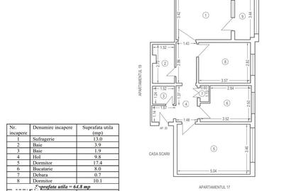 Apartament cu 3 camere decomandat în Central - 1