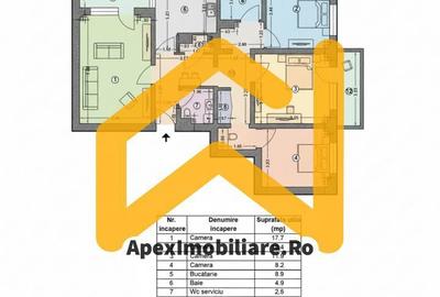 Apartament cu 4 camere decomandat în Tineretului