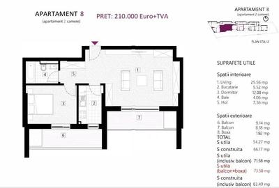 Apartament cu 2 camere decomandat în Dacia - 4