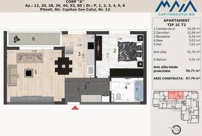 Apartament cu 2 camere decomandat în Negru Vodă - 7