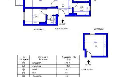 Apartament cu 2 camere decomandat în Aviatori - 1