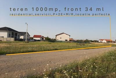 Teren Construcții intravilan de 1000 mp, în Moșnița Nouă