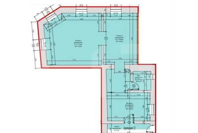 Apartament cu 3 camere semidecomandat în Central - 3
