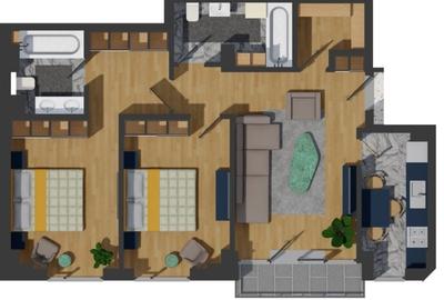 Apartament cu 3 camere, bloc nou, incalzire in pardoseala - 9