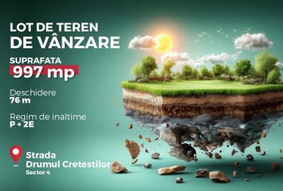 Teren Construcții intravilan de 997 mp, în Berceni