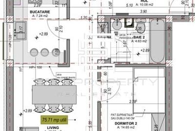 Apartament 3 camere,  76 mp, zona Industriala Vest - 12