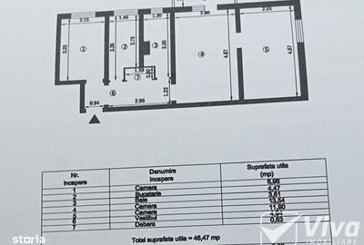 Apartament cu 3 camere semidecomandat, mobilat în Alexandru cel Bun