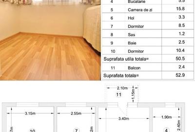 Intabulat! Ap. 3 camere, SD, Alexandru cel Bun - 3