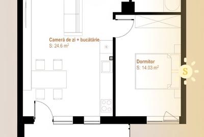 Apartament cu 2 camere decomandat în Florești - 5