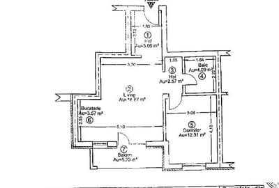 De inchiriat Apartament superb, 2 camere, bloc nou, ultracentral T - 3