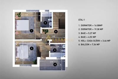 Duplex cu 3 camere cu Teren 107 Mp în Central - 15