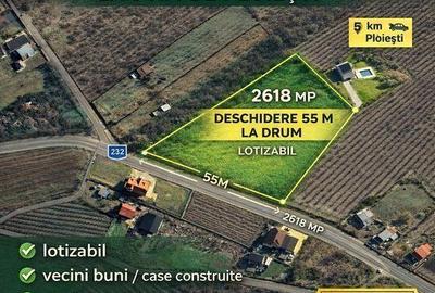 Teren de 2618 mp, în Blejoi - 2