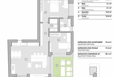 Apartament cu 3 camere semidecomandat în Domenii - 8