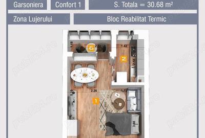 Garsonieră semidecomandată în Lujerului - 9