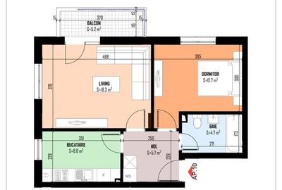 Apartament cu 2 camere decomandat în Central - 4