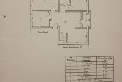 Apartament 3 camere zona Eden, 71mp - 13