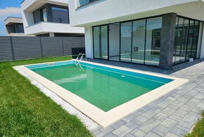 Vila moderna cu piscina Tunari Ilfov foto reale-lacul Pasarea - 14