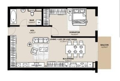 Apartamente cu 2 camere in ansamblu rezidential nou 50.85-62.2mp utili - 5