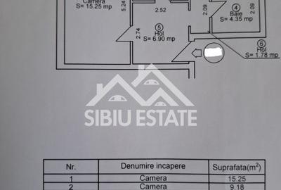 Apartament decomandat cu 2 camere, balcon, etaj 3, recent renovat, -Sibiu - 9