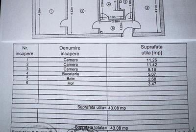 Apartament cu 3 camere semidecomandat în Sud - 2