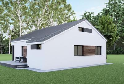 Casa individuala parter - 3 camere, 2 bai + dressing - teren 353mp - 4