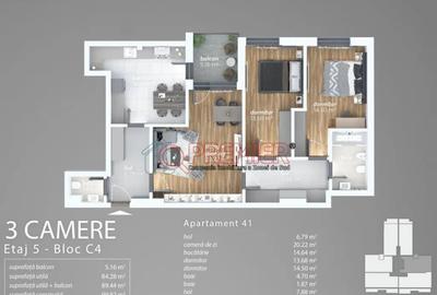 Apartament cu 3 camere decomandat în Central - 9