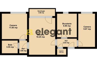 Apartament cu 3 camere semidecomandat, mobilat în Calea București - 7